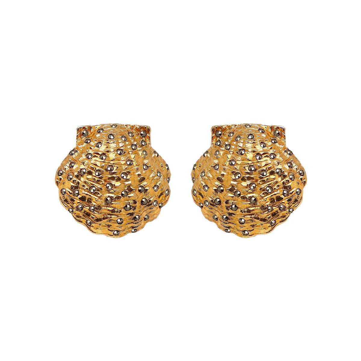 Arete concha de mar gold desmontable Arete Base de Joyería Regina Castillo