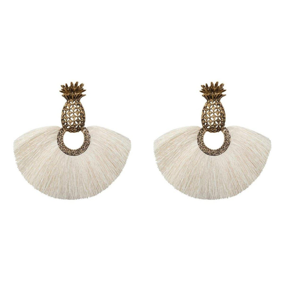 Arete bugs Piña Aretes con Drop (No desmontable) de Joyería Regina Castillo