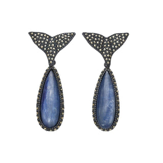 Arete cola de ballena + Drop plany kuncita de plata desmontable Arete + Drop de Joyería Regina Castillo