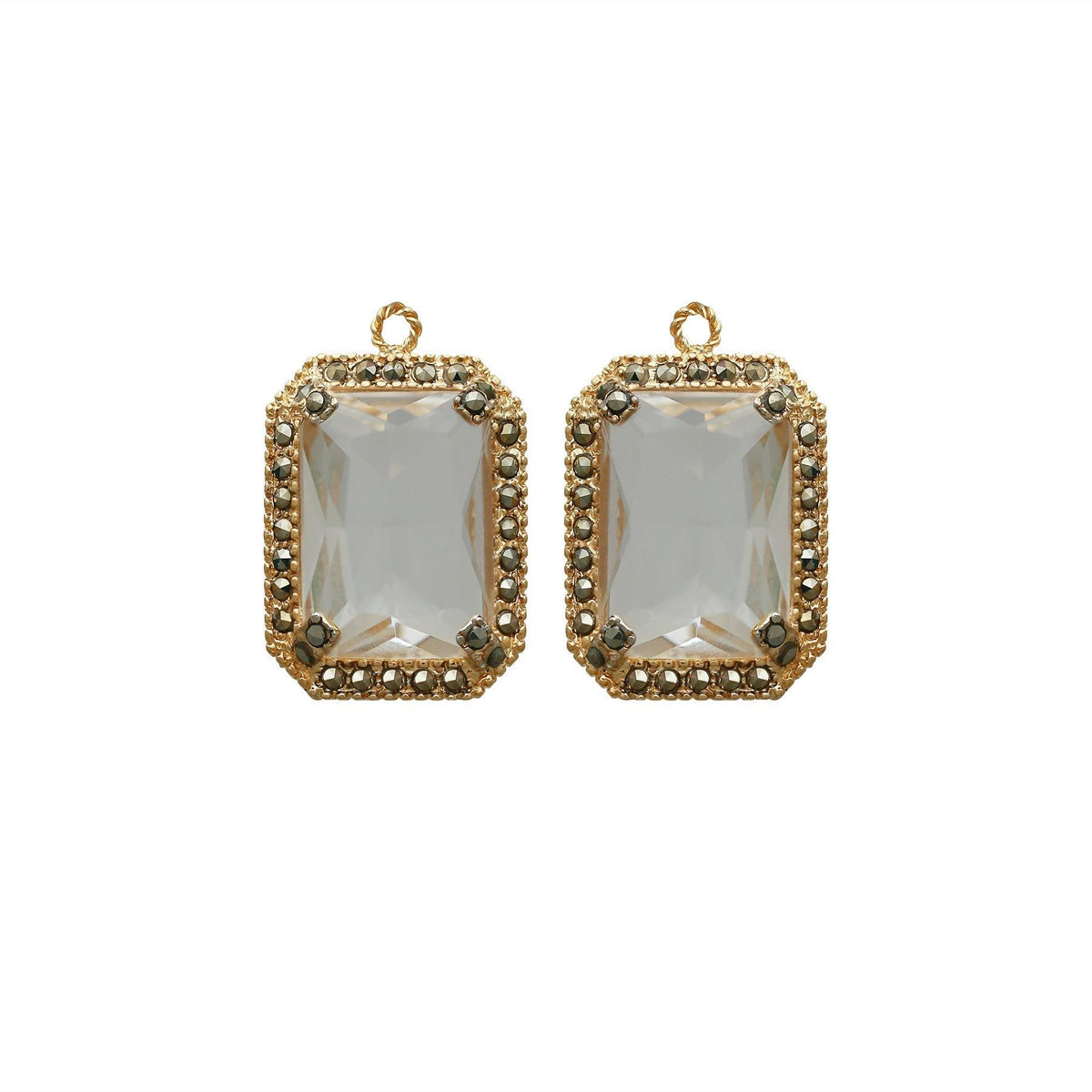 Drop baguette chico con baño de oro Drops de Joyería Regina Castillo