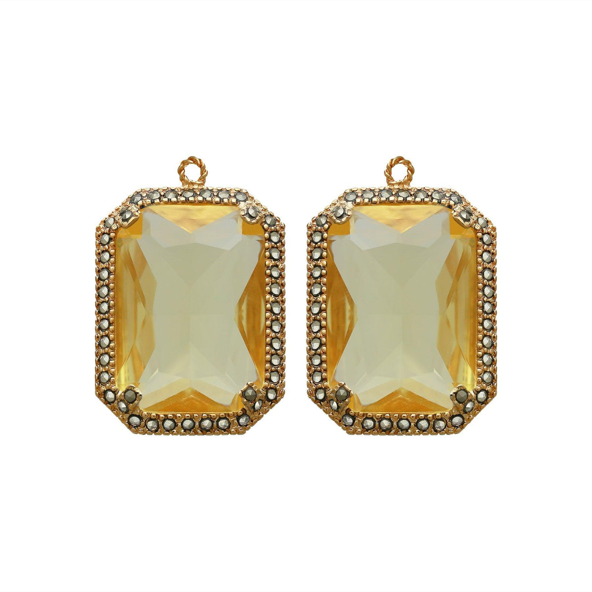 Drop baguette clásico dorado Drops de Joyería Regina Castillo
