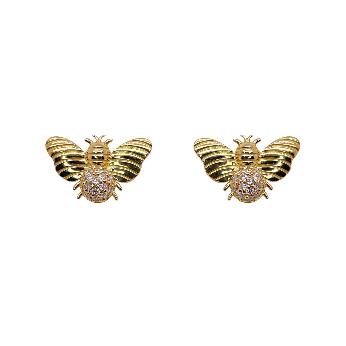 Arete abeja diamantes Aretes de Joyería Regina Castillo