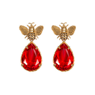 Arete Bee + Drop Clasico Gold