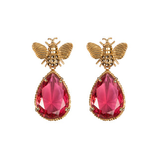 Arete Bee + Drop Clasico Gold