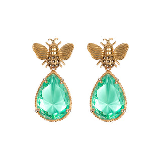 Arete Bee + Drop Clasico Gold