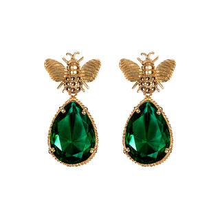 Arete Bee + Drop Clasico Gold