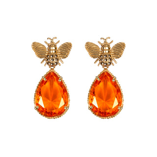 Arete Bee + Drop Clasico Gold