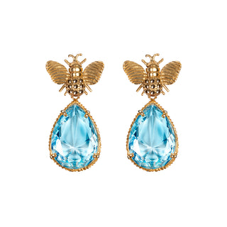 Arete Bee + Drop Clasico Gold