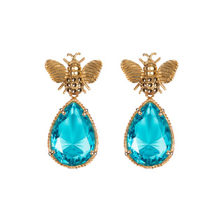 Arete Bee + Drop Clasico Gold