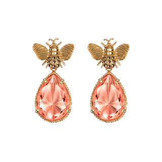 Arete Bee + Drop Clasico Gold