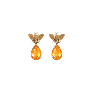Arete Bee + Drop Clasico Gold