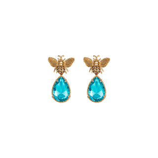 Arete Bee + Drop Clasico Gold