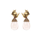COMBO ARETE RINO CON DROP OVAL ROJO, HATTY Y FUT GOLD Arete + Drop de Joyería Regina Castillo