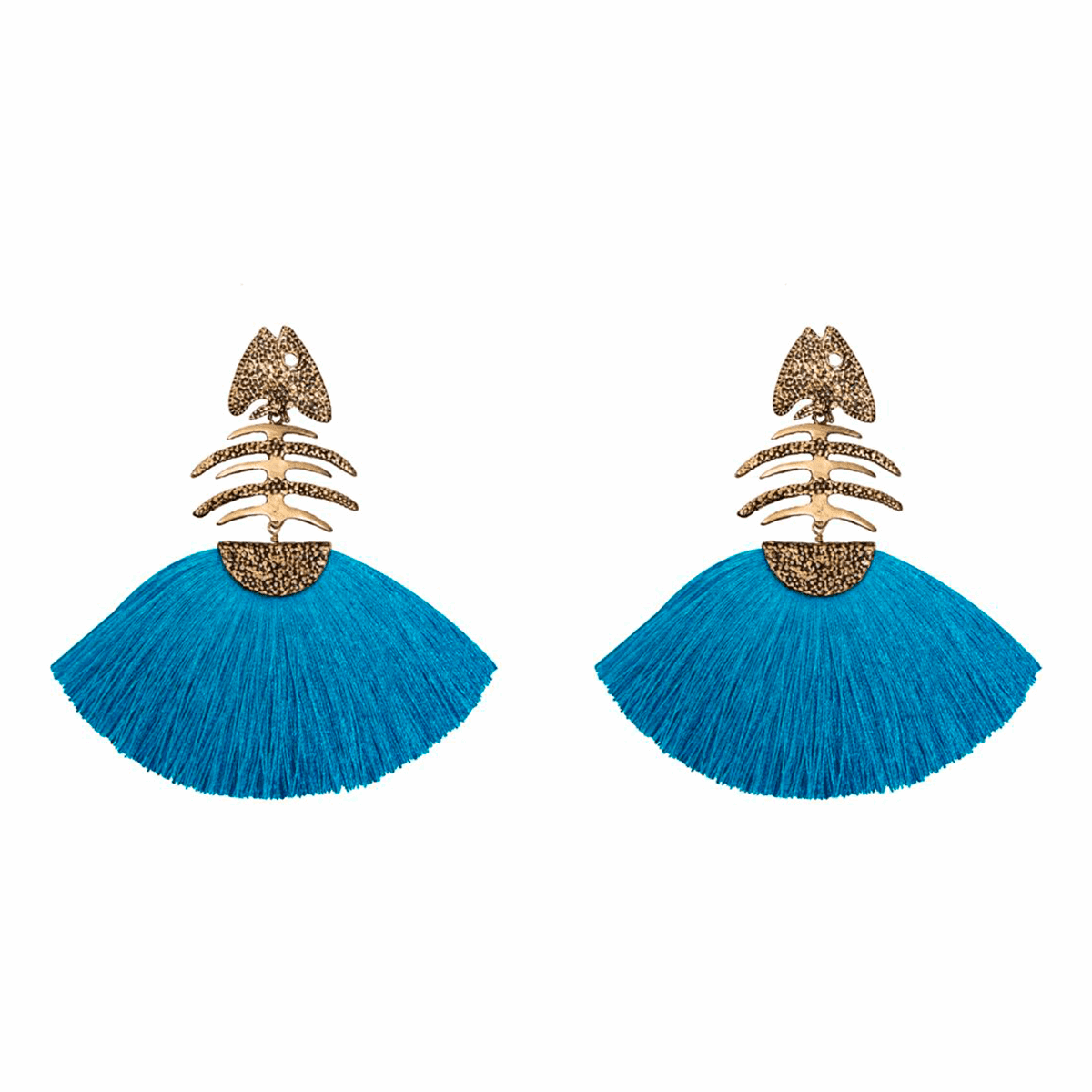 Arete Bugs Esqueleto Pez Arete Bugs de Joyería de autor Regina Castillo