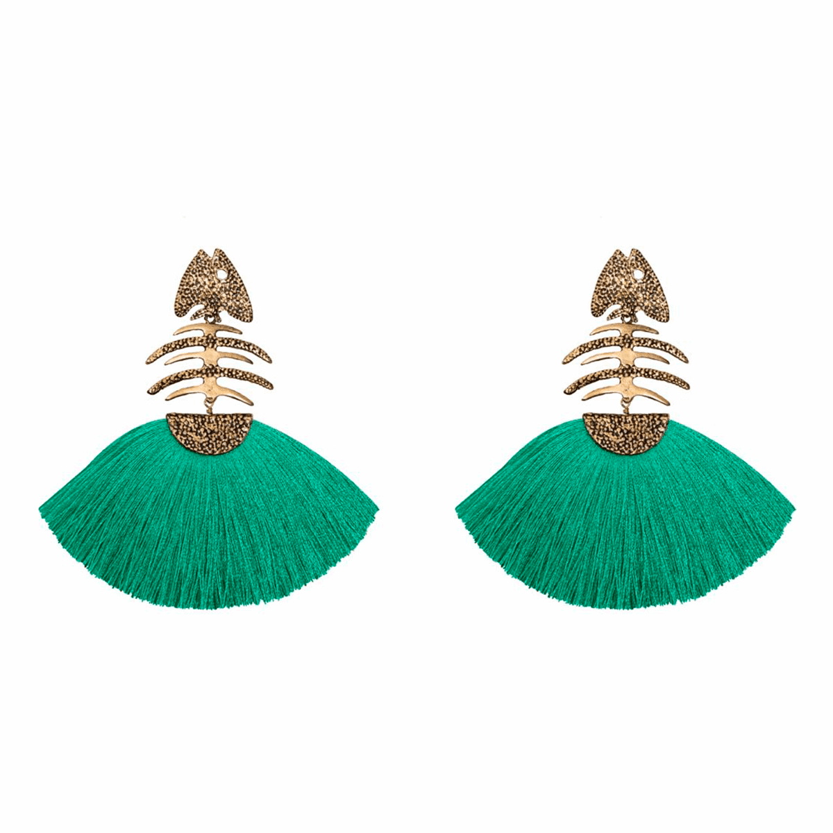 Arete Bugs Esqueleto Pez Arete Bugs de Joyería de autor Regina Castillo