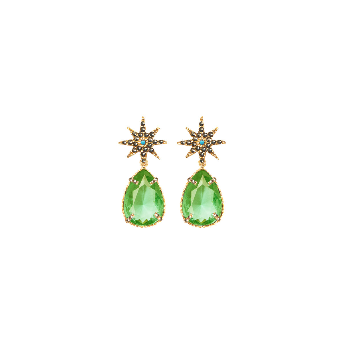 Combo Arete Polaris con Drops Clásicos chicos Arete + Drop de Joyería Regina Castillo