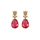 COMBO Tulip Gold con Drop Lightrose Grande, Drop Square Blue, Drop Pir Green (LIMITED) Arete + Drop de Joyería Regina Castillo