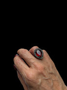 Anillo Drop Pav Escarlata Anillos de Joyería Regina Castillo