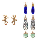 COMBO Arete Salamandre Con Drop Duomo Gold, Fut Gold y Quartz (LIMITED) Arete + Drop de Joyería Regina Castillo