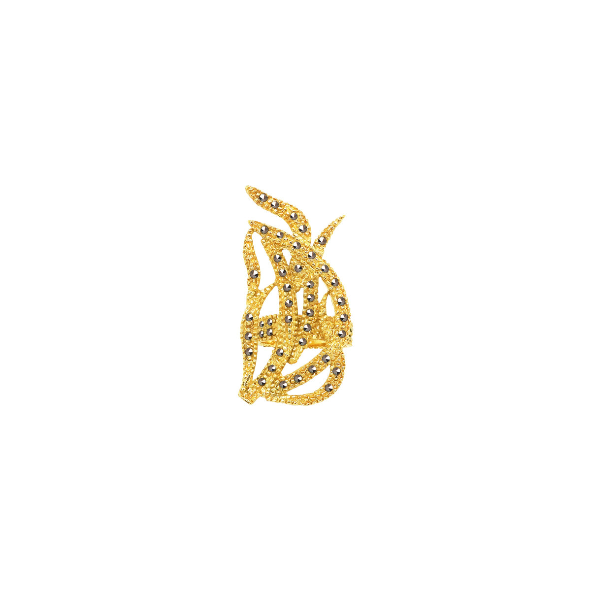 Anillo Algue con baño de oro Anillos de Joyería Regina Castillo