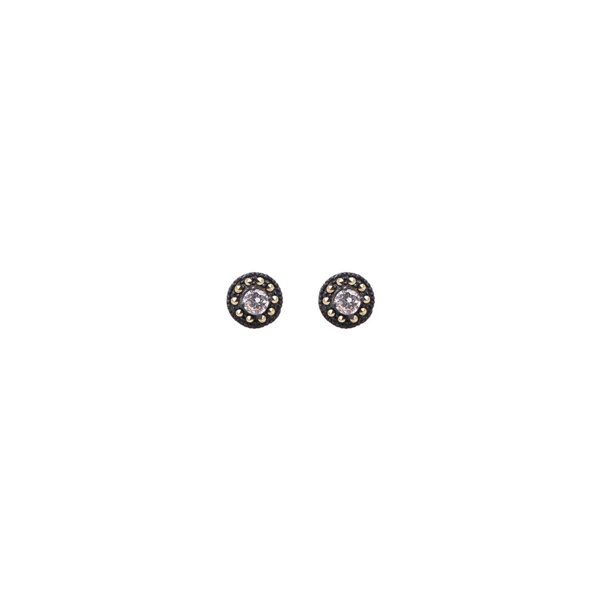 Arete Corona de plata no desmontable Broqueles de Joyería Regina Castillo