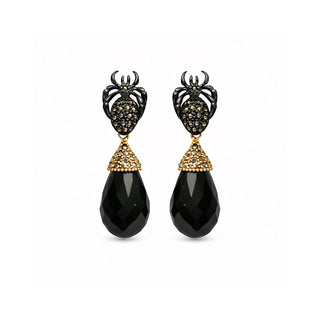 SPIDER ONYX MIX EARRINGS
