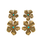 Arete Flores Bi Catha Vintage I Aretes con Drop (No desmontable) de Joyería Regina Castillo