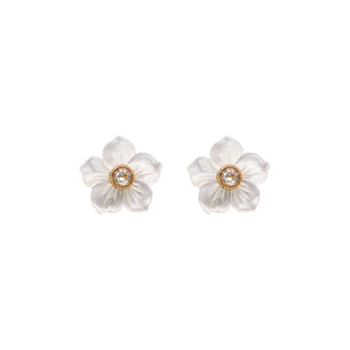 Aretes Camelias Bb Gold Aretes de Joyería de autor Regina Castillo
