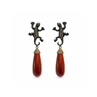 CORNELIAN JAW EARRINGS