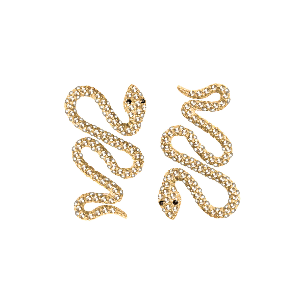 Arete Vibora Curv Gold Aretes de Joyería Regina Castillo