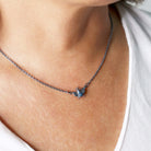 Collar Mini Bee Pav Azul Collares de Joyería Regina Castillo