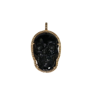 DIJE SKULL DE OBSIDIANA