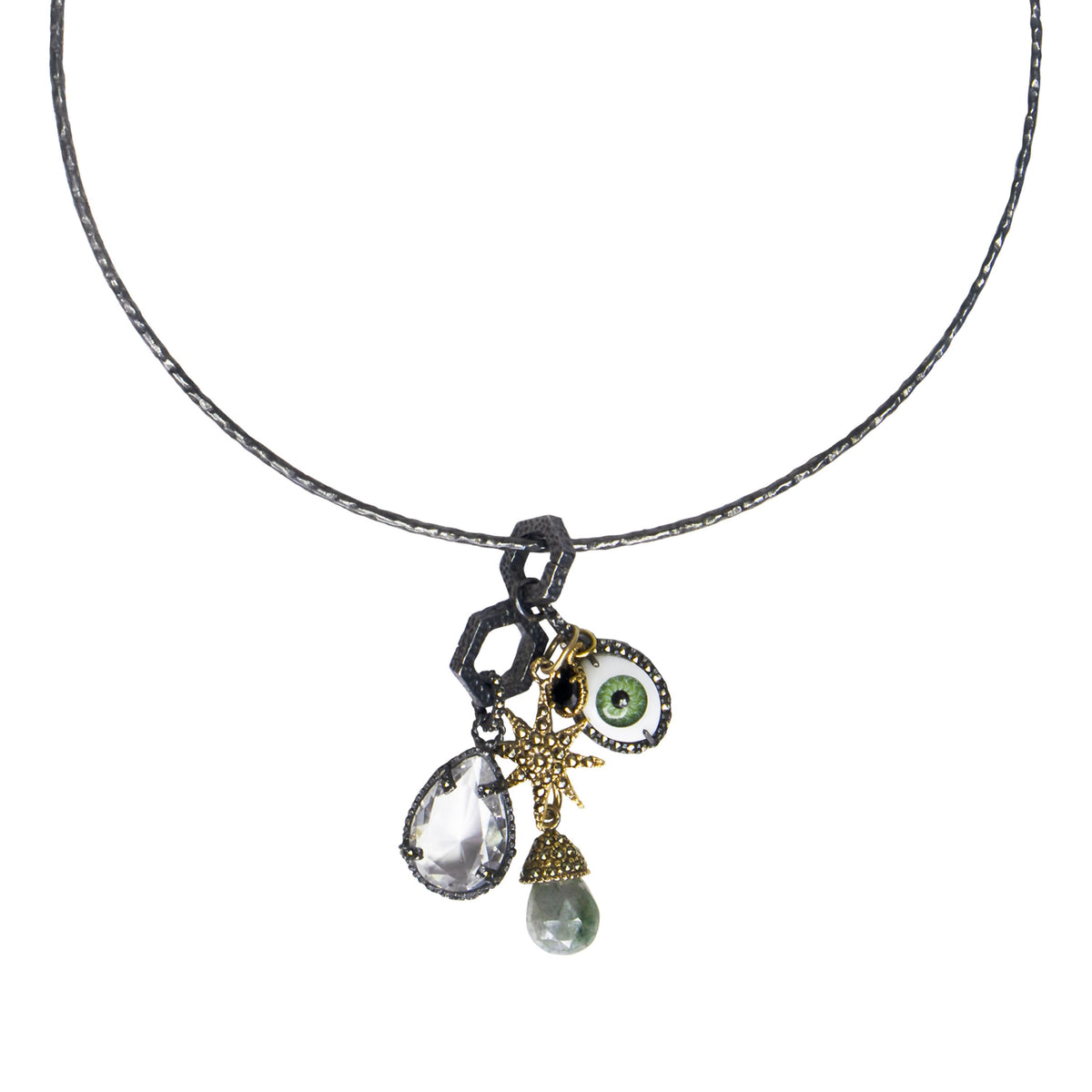 Collar Rigido Ojo Polaris Pav Collares de Joyería Regina Castillo