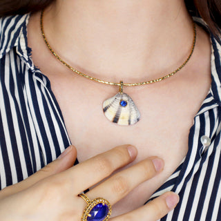 Collar Rigido Litibu Azul Cadenas y Collares de Joyería de autor Regina Castillo