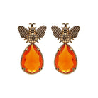 Arete bugs abeja naranja Aretes con Drop (No desmontable) de Joyería Regina Castillo