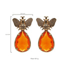 Arete bugs abeja naranja Aretes con Drop (No desmontable) de Joyería Regina Castillo