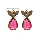 Arete bugs abeja rosa Aretes con Drop (No desmontable) de Joyería Regina Castillo