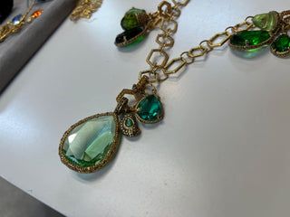 Green Beehive Necklace