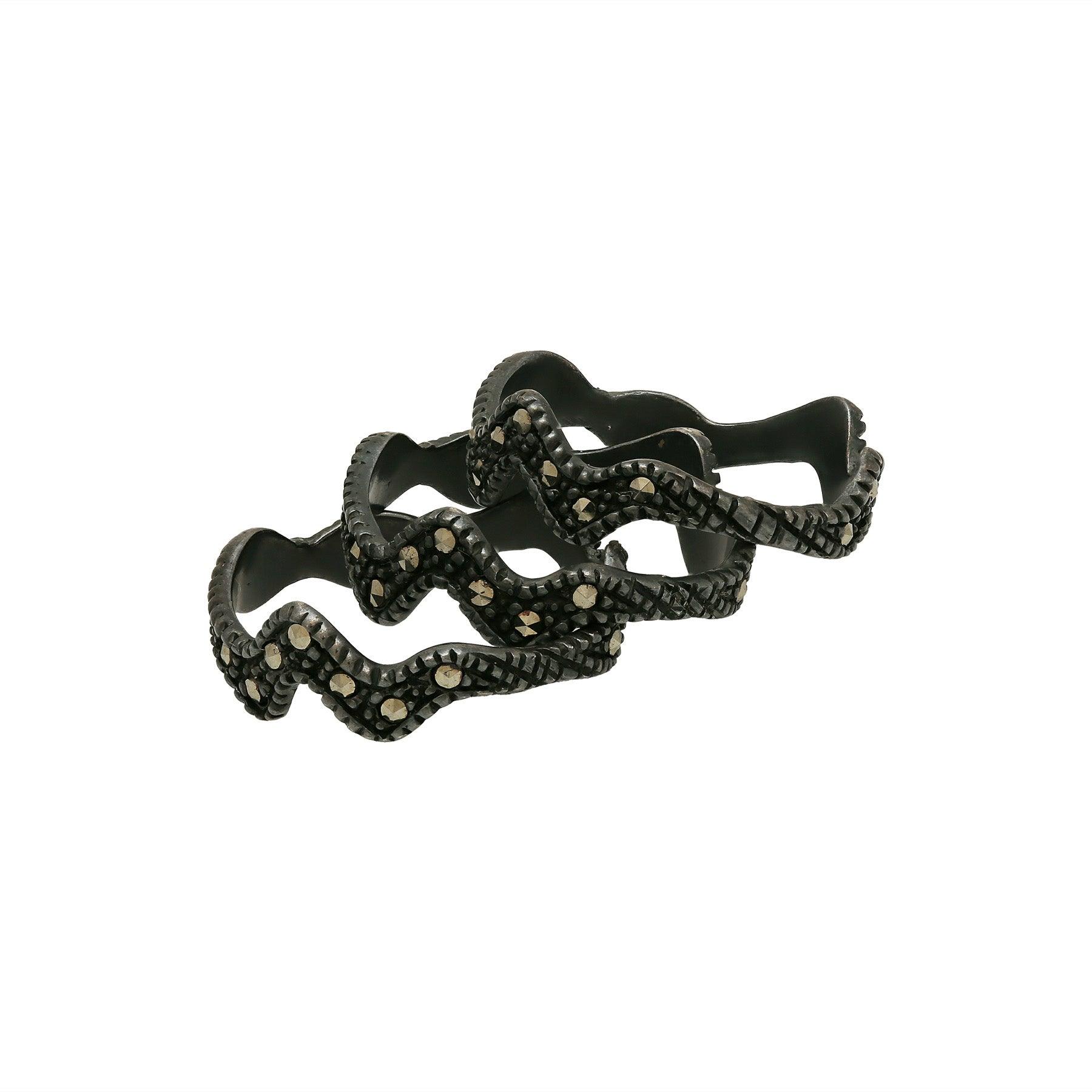 Anillo Ondulado de plata Anillos de Joyería de autor Regina Castillo