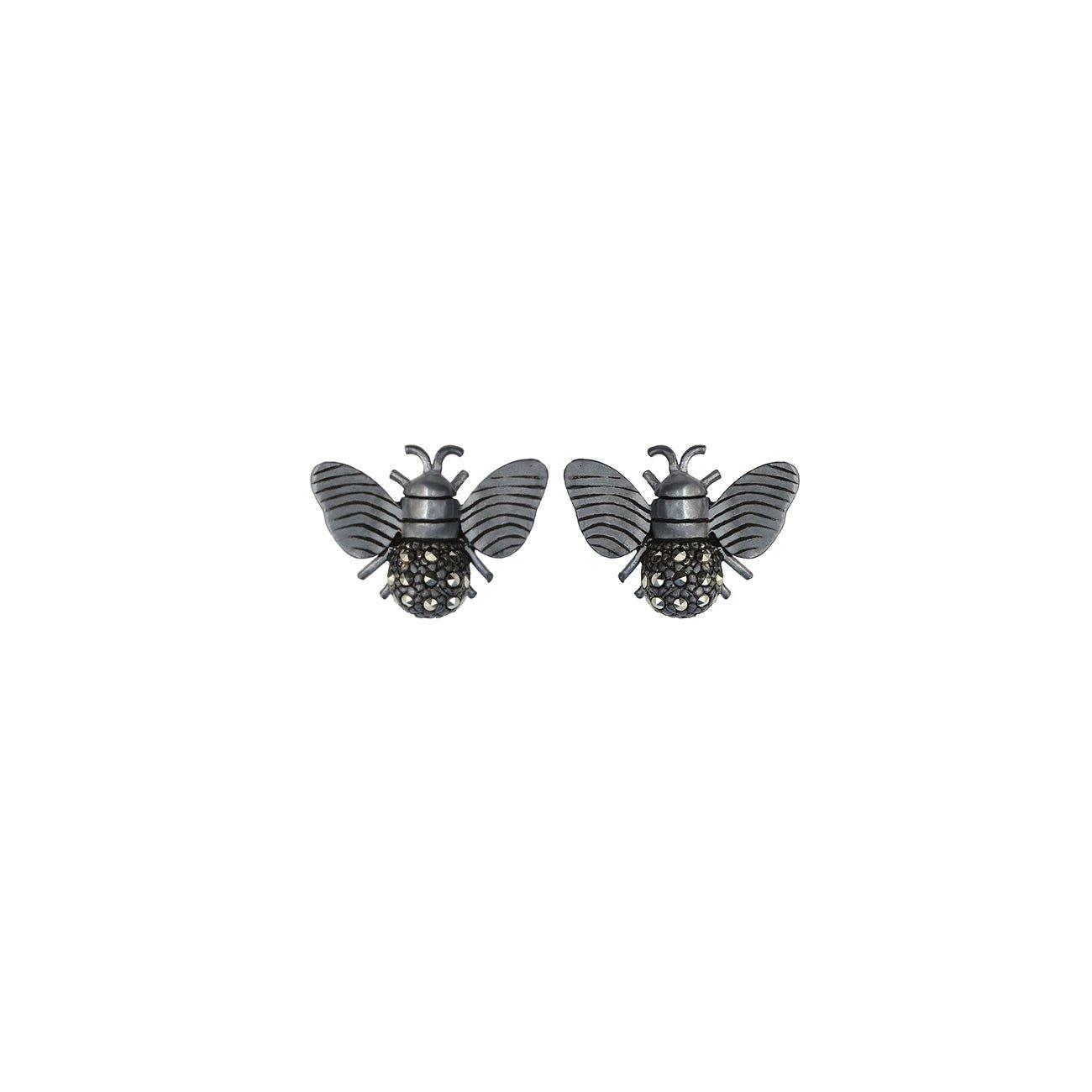 Arete Abeja Plateado (personalizable) Arete Base de Joyería de autor Regina Castillo