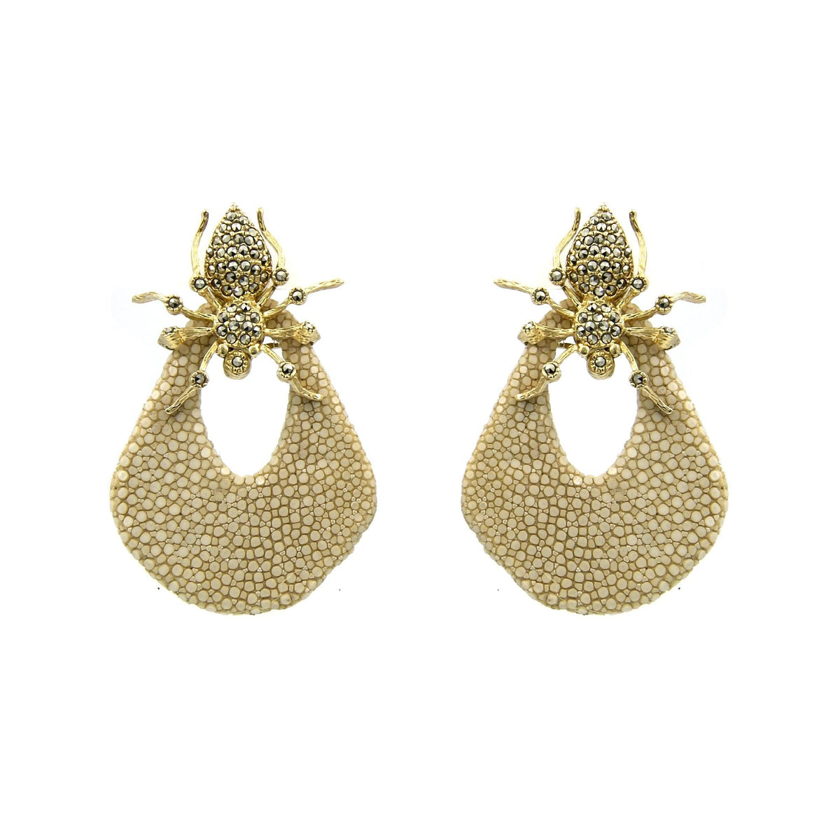 Arete Araña Mom + Drop Mantarraya Arete + Drop de Joyería Regina Castillo