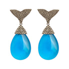 Arete Ballena + Drop Hatty XG Vintage Arete + Drop de Joyería Regina Castillo