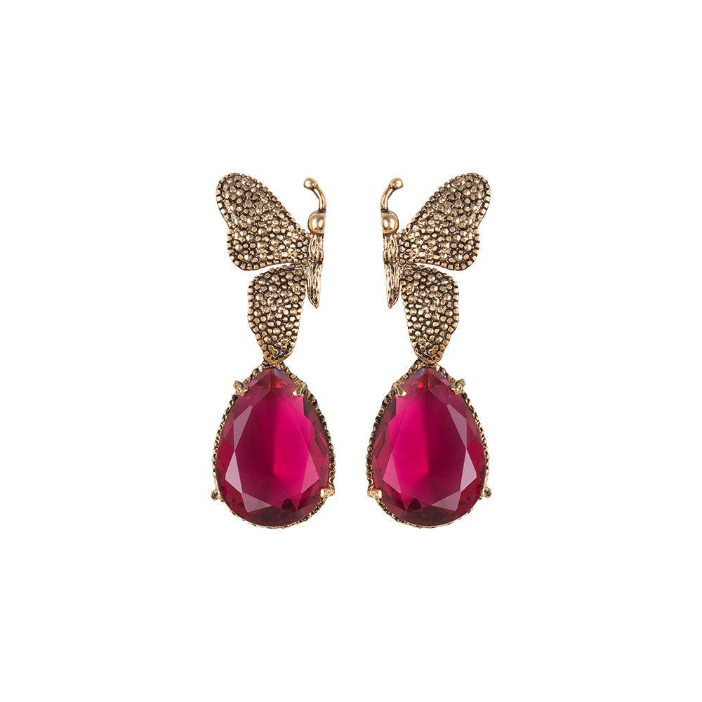 Arete bugs mariposa betamina Arete Bugs de Joyería de autor Regina Castillo