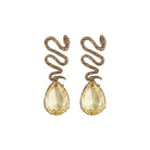 Arete bugs víbora espiral amarillo Aretes con Drop (No desmontable) de Joyería Regina Castillo
