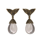 Arete cola de ballena + Drop hatty med Gold desmontable Arete + Drop de Joyería Regina Castillo