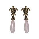 Arete tortuga laud + Drop gold desmotable Arete + Drop de Joyería Regina Castillo