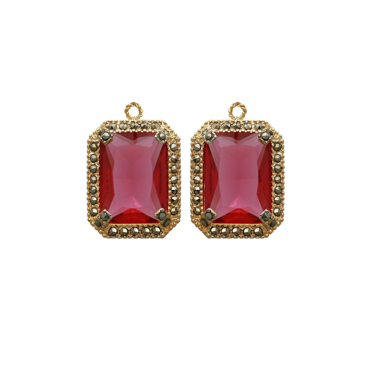 Drop baguette chico con baño de oro Drops de Joyería Regina Castillo