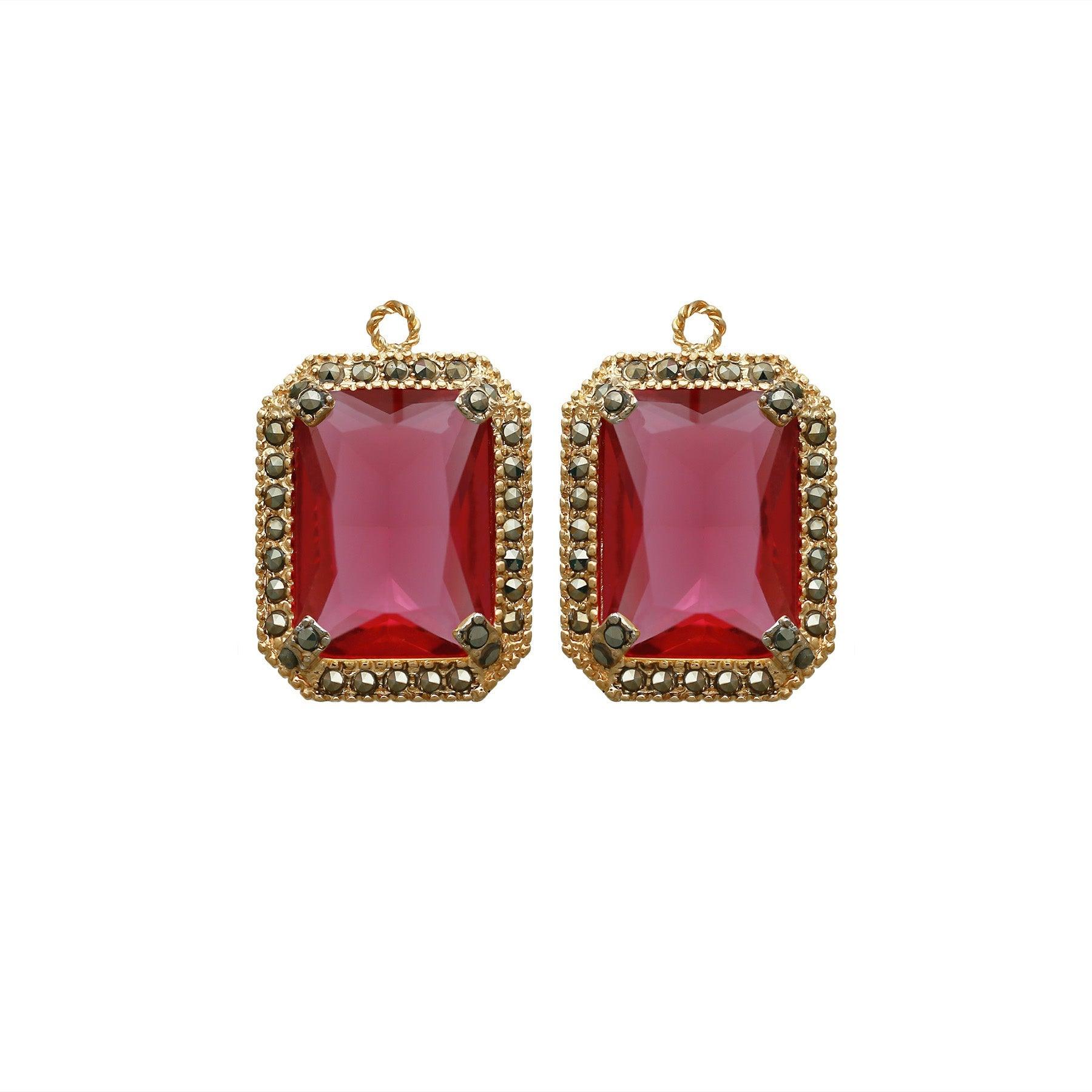 Drop baguette chico con baño de oro Drops de Joyería de autor Regina Castillo