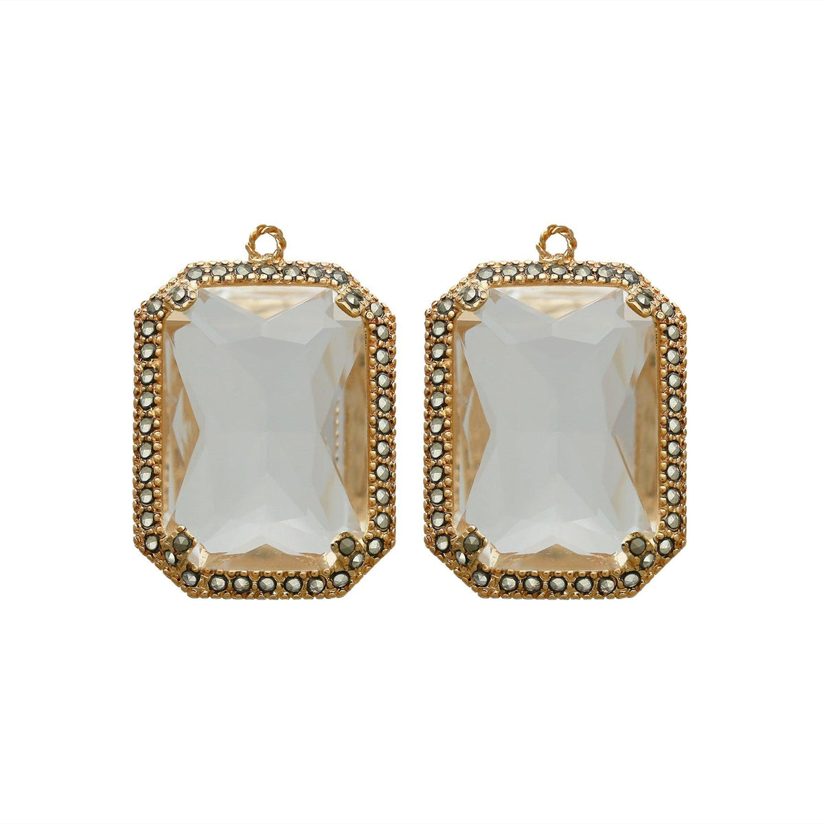 Drop baguette clásico dorado Drops de Joyería Regina Castillo