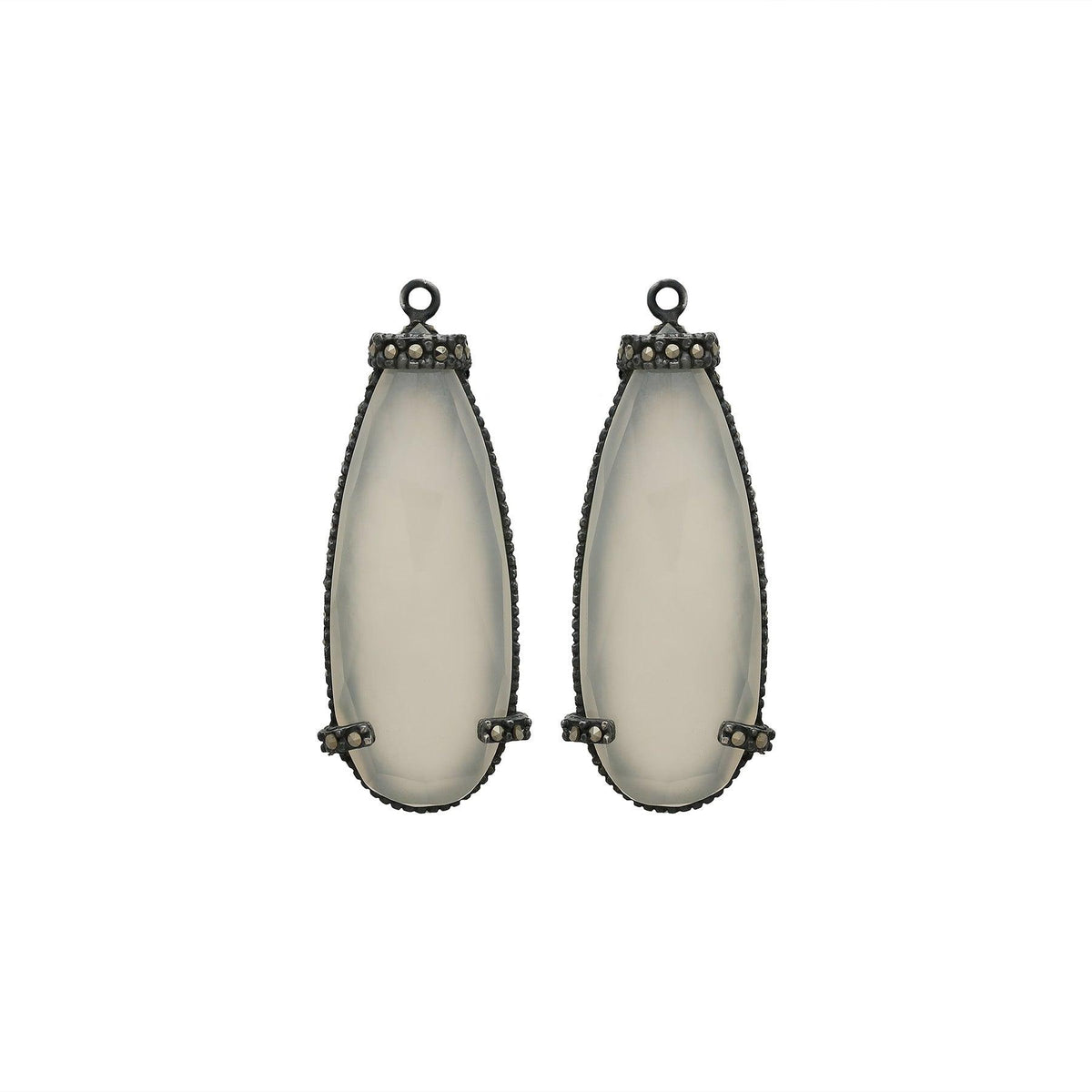 Drop brid piedra luna blanca Drops de Joyería Regina Castillo